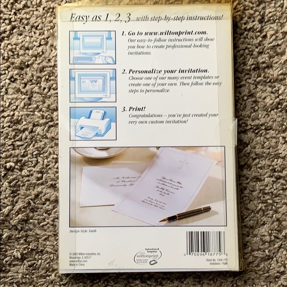 Wilton Personalize Invitations 12 each - Picture 4 of 4